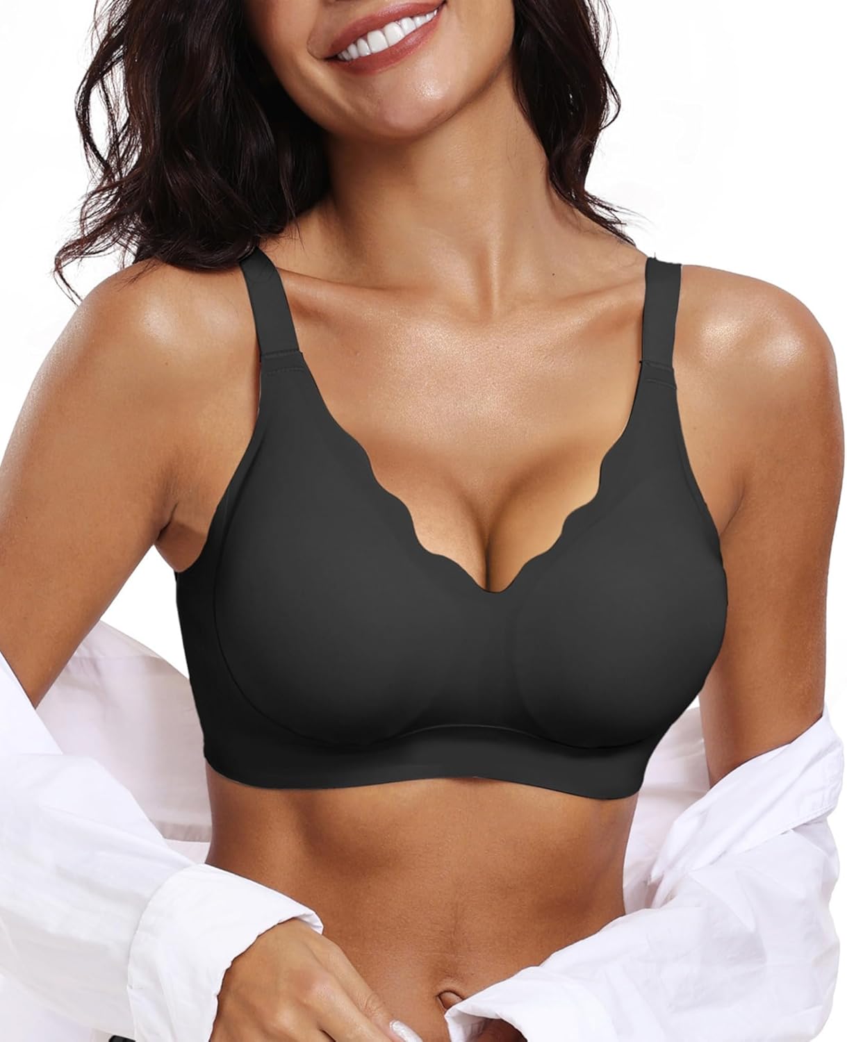 Cloudfy Scalloped Wireless Push Up Bras