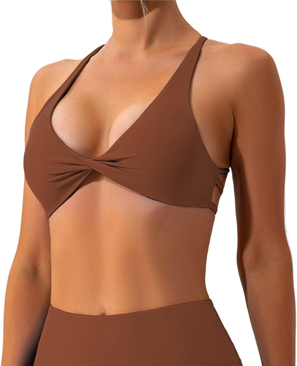 Cloudfy Backless Deep V Neck Yoga Bra