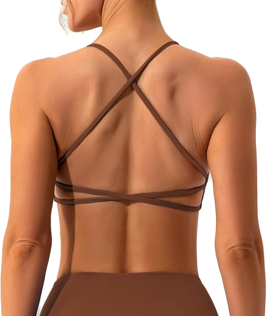 Cloudfy Backless Deep V Neck Yoga Bra
