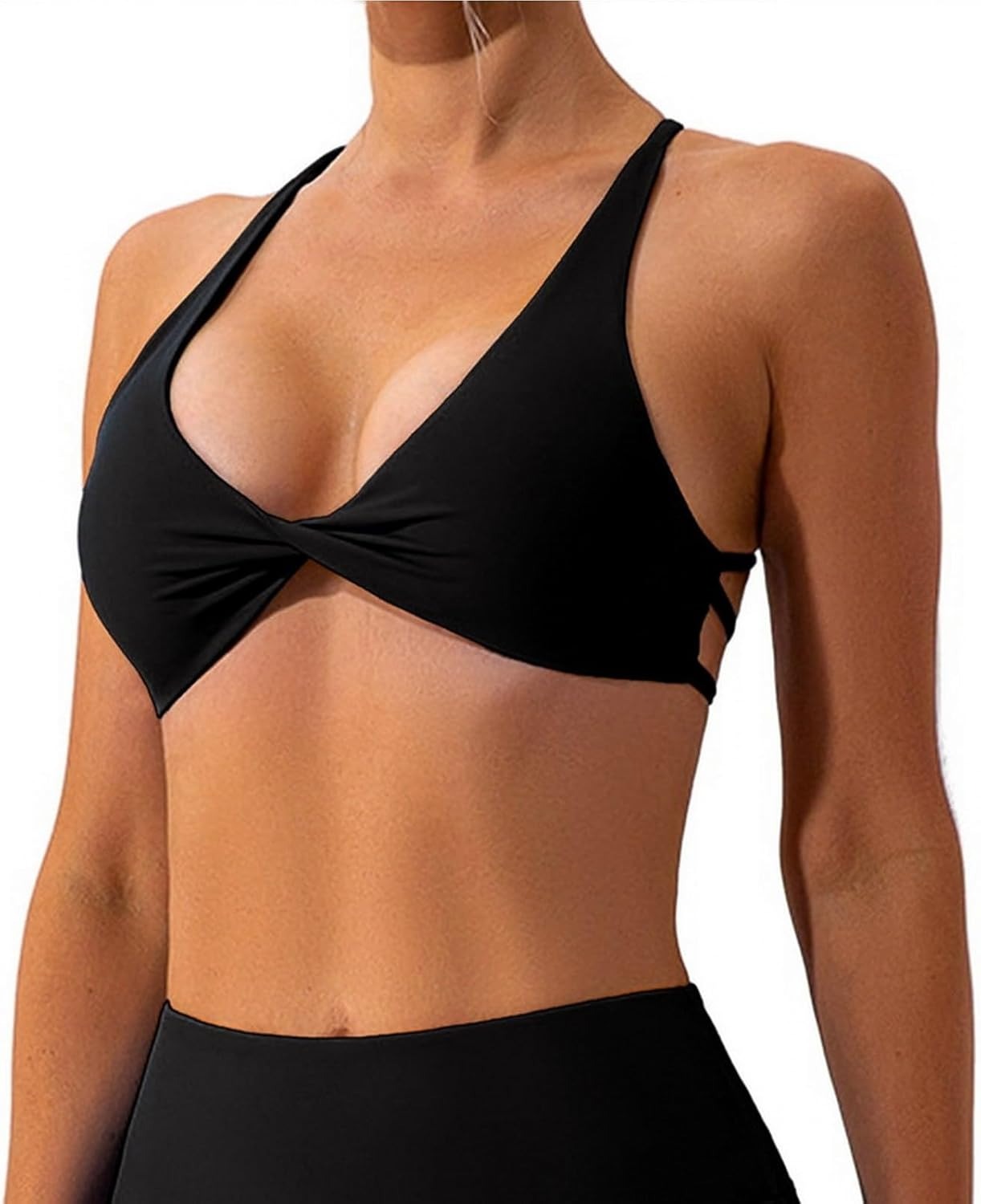 Cloudfy Backless Deep V Neck Yoga Bra